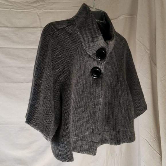 I-N-C Women’s Heavy Wool Grey Cropped Pea Coat – size M - Picture 5 of 15